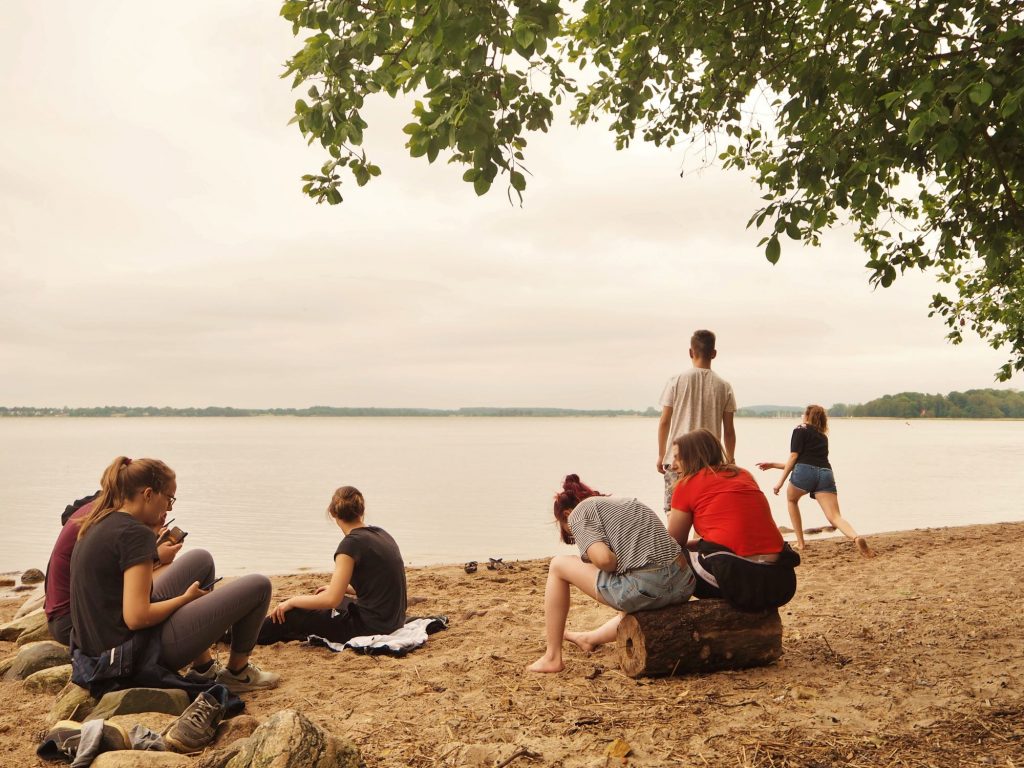Seminargruppe am Strand